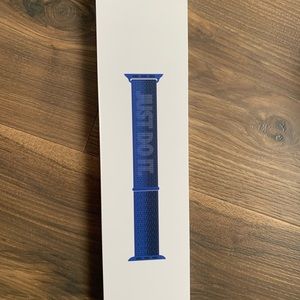 Brand New Apple Watch Band And Charger. (45mm Navy Nike Sport Loop. )
